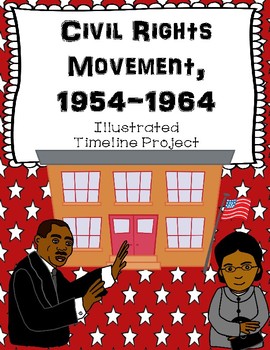 Preview of Civil Rights Movement 1954-1964 Illustrated Timeline Project