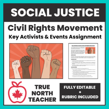 Preview of Civil Rights Movement Assignment | Key Activists & Events | HSE4M | CHA3U