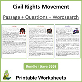 Civil Rights Movement - Black History Month Reading Compre