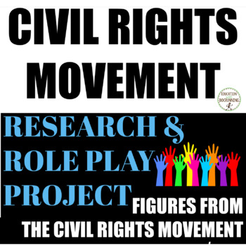 Preview of Civil Rights Movement Project Research and Role Play