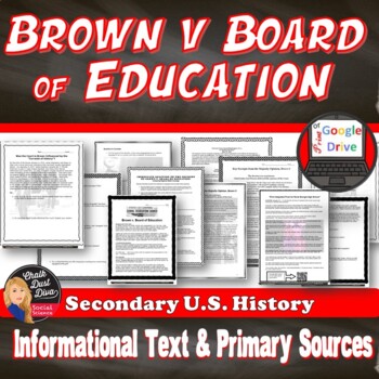 Preview of Civil Rights Movement BROWN v BOARD OF EDUCATION - Source Analysis & Readings