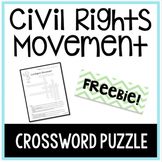 Civil Rights Movement Crossword Puzzle Activity