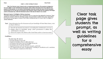 Civil Rights Movement DBQ and Civic Literacy Essay-US History Regents Prep