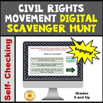 Preview of Civil Rights Movement Digital Scavenger Hunt
