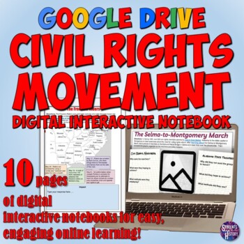 Preview of Civil Rights Movement Google Interactive Notebook Digital Resources & Activities