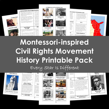 Preview of Civil Rights Movement History Printable Pack