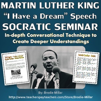 Preview of Civil Rights Movement - I Have a Dream by Martin Luther King - Socratic Seminar
