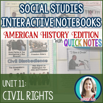 Preview of Civil Rights Movement Interactive Notebook