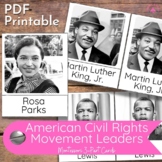 Civil Rights Movement Leaders Montessori Culture 3 Part Ca
