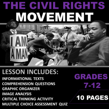 Preview of The Civil Rights Movement Lesson