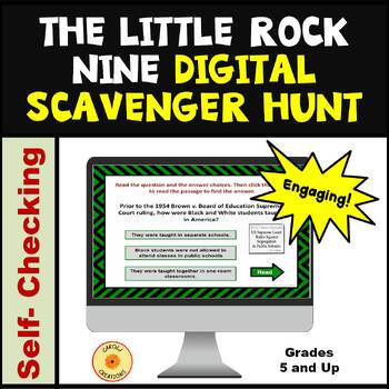 Preview of Civil Rights Movement Little Rock Nine Digital Scavenger Hunt
