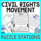 Civil Rights Movement PUZZLE STATIONS: Black History, Rosa