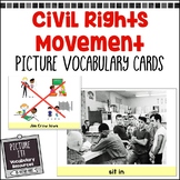 Civil Rights Movement Picture Vocabulary Cards