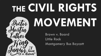 Preview of Civil Rights Movement PowerPoint/Notes/Activity