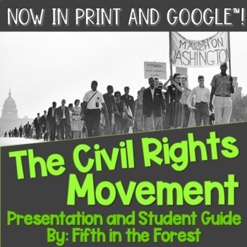 Preview of Civil Rights Movement PowerPoint PLUS Student Guide for Distance Learning