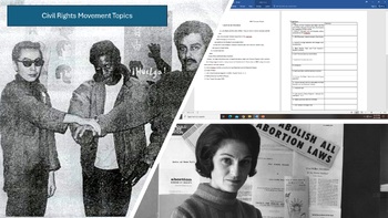 Preview of Civil Rights Movement Quick Research Topics