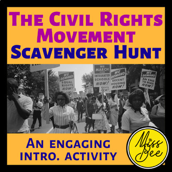 Preview of Civil Rights Movement Scavenger Hunt Activity