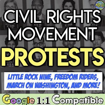 Preview of Civil Rights Movement Stations Activity Lesson | Freedom Riders, Little Rock 9