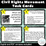 Civil Rights Movement Task Cards {Digital & PDF Included}