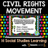 Civil Rights Movement Task Cards Boom Cards | Distance Learning