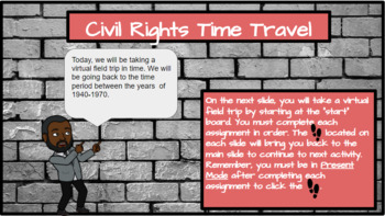 Preview of Civil Rights Movement Time Travel  : Digital Virtual Field Trip