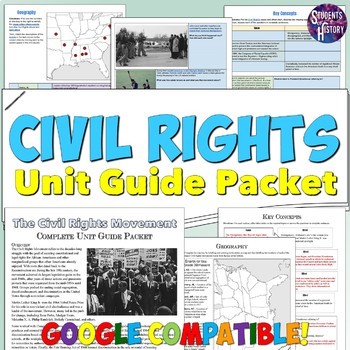 Preview of Civil Rights Movement Study Guide and Unit Packet