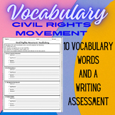 Civil Rights Movement Vocabulary