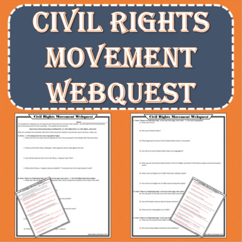 Preview of Civil Rights Movement WEBQUEST (PDF and Google Docs Format)
