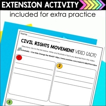 Civil Rights Movement WebQuest - Internet Scavenger Hunt Activity