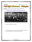 Civil Rights Movement - Webquest with Teachers Key (Americ