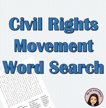 Preview of Civil Rights Movement Word Search & Writing Prompt