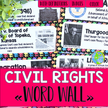 Preview of Civil Rights Movement Word Wall