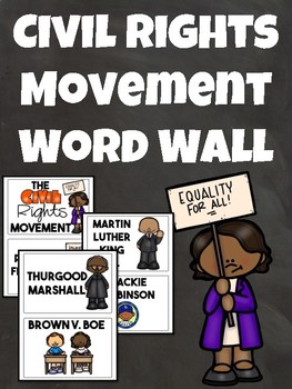 Preview of Civil Rights Movement Word Wall
