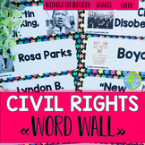 Civil Rights Movement Word Wall without definitions