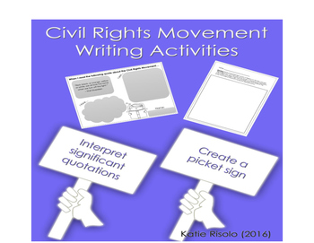 Preview of Civil Rights Movement Writing Activities