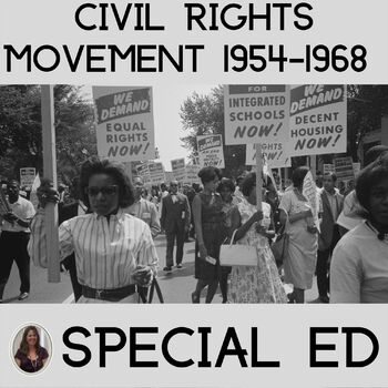 Preview of Civil Rights Movement for Special Education Black History Month Activities