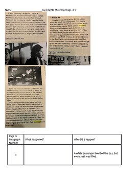 Preview of Civil Rights Movement small group resource