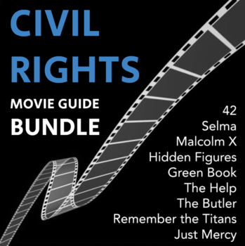 Preview of Civil Rights Movie Guide Bundle: 9 Films for School Year or Black History Month