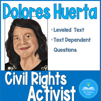 Preview of Civil Rights Movement - Reading Comprehension Passage, Vocabulary,Dolores Huerta