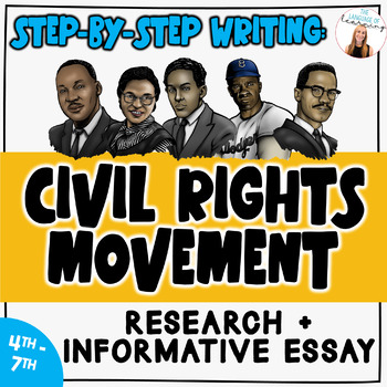 Preview of Civil Rights Research + Essay Writing Guide | Black History Month | EDITABLE