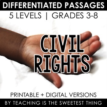 Preview of Civil Rights: Passages - Distance Learning Compatible