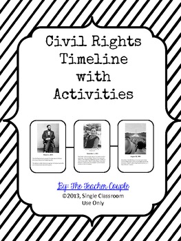 Preview of Civil Rights Timeline with Activities