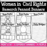 Women Civil Rights Leaders Research Pennant Banner Project