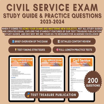 Preview of Civil Service Exam Study Guide 2023–24: Comprehensive Prep for Government Career