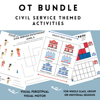 Preview of Civil Service Theme: Occupational Therapy bundle for RTI or sessions