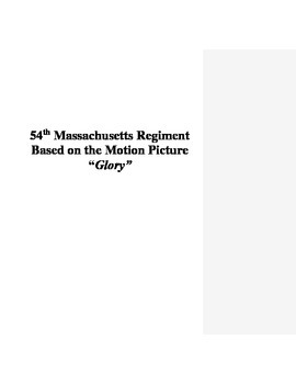 Preview of Civil War-54th Massachusetts Regiment (US or Black History)