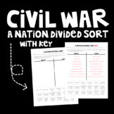 Civil War - A Nation Divided Sort