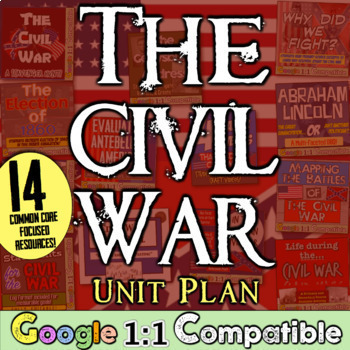 Preview of Civil War American US History Unit | 14 Engaging Civil War Activities Lessons