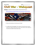 Civil War - Webquest with Key (History.com)