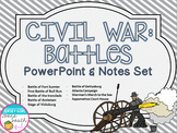 Civil War Battles PowerPoint and Notes Set
